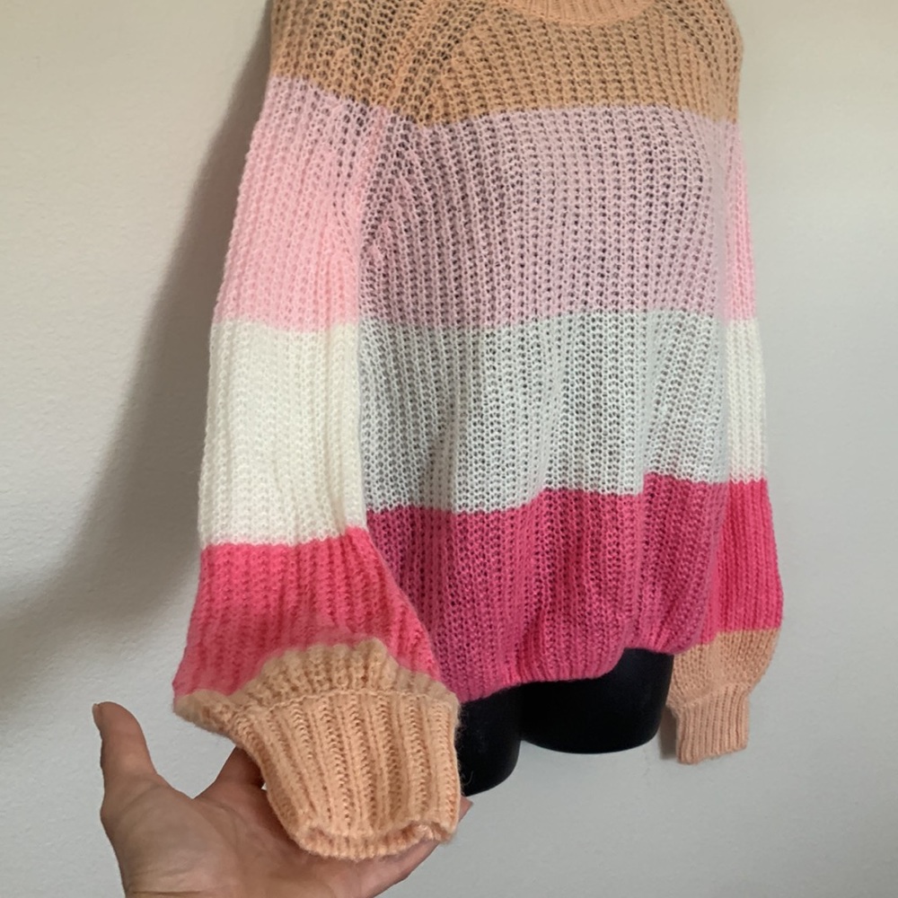 Princess Polly Willow Colorblock Wool Blend Oversized Balloon Sleeve Sweater - Picture 9 of 14